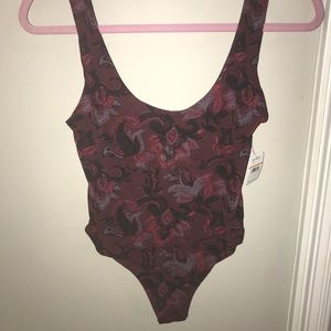 Free People freesia Merlot bodysuit